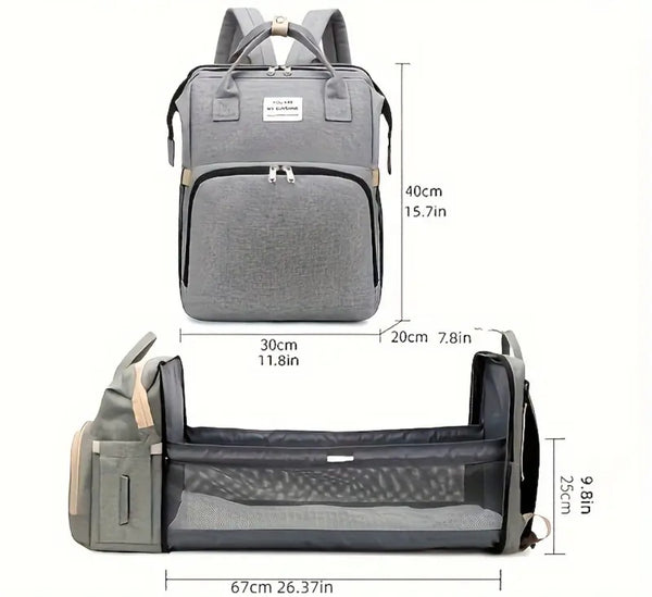 SnuggleNest 3-in-1 Baby Diaper Bag & Portable Changing Station